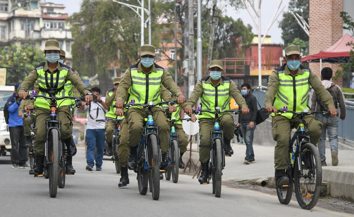 ललितपुरमा सुरु भयो नगर प्रहरीको साइकल गस्ती